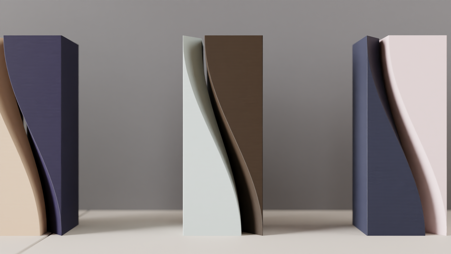 Vaso Moderno Design Scultura Minimal Bicolore