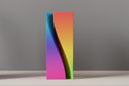 Vaso Moderno Design Scultura Minimal Bicolore