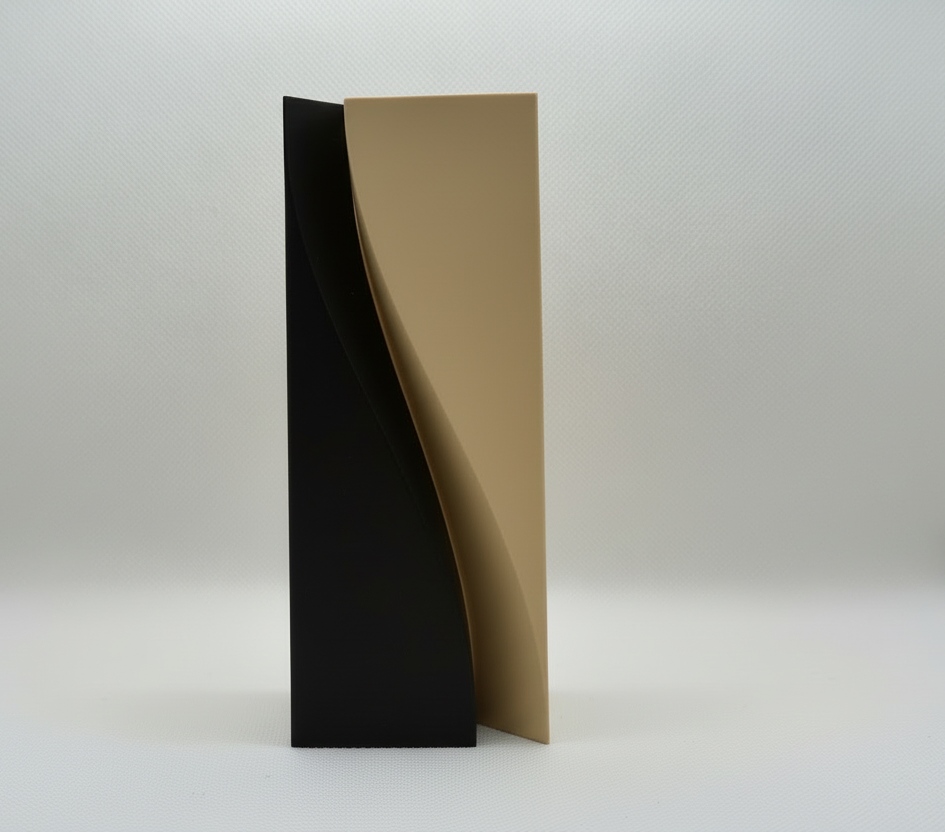 Vaso Moderno Design Scultura Minimal Bicolore