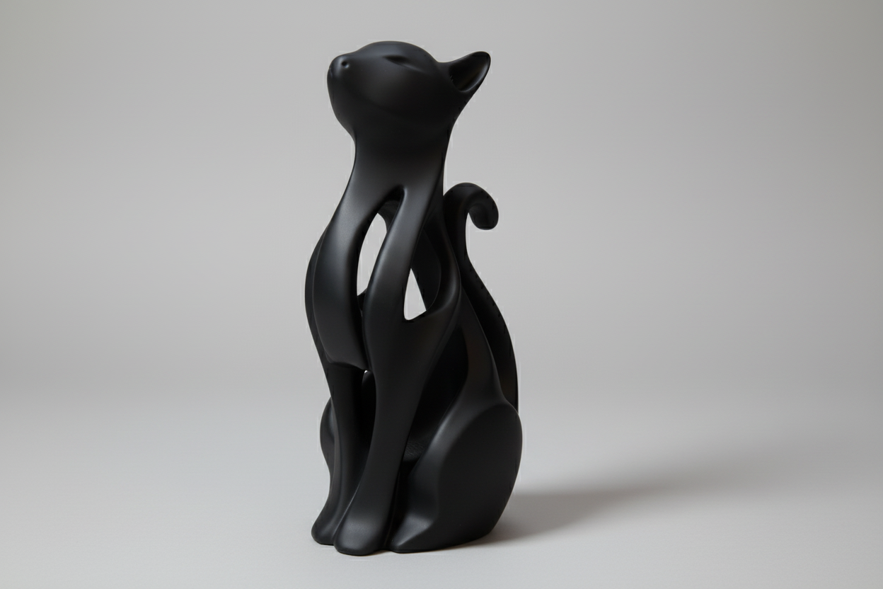Statuetta Gatto Scultoreo Minimal