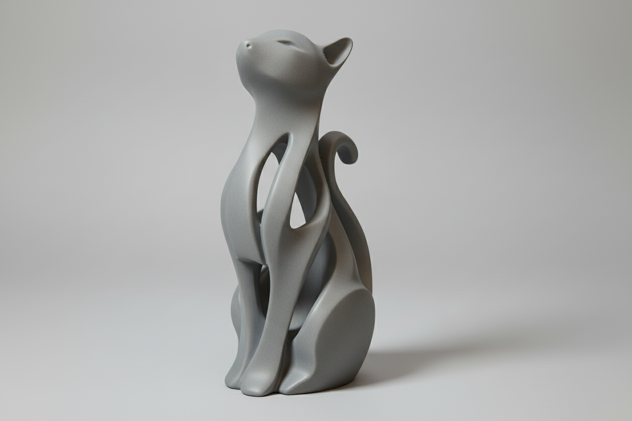 Statuetta Gatto Scultoreo Minimal