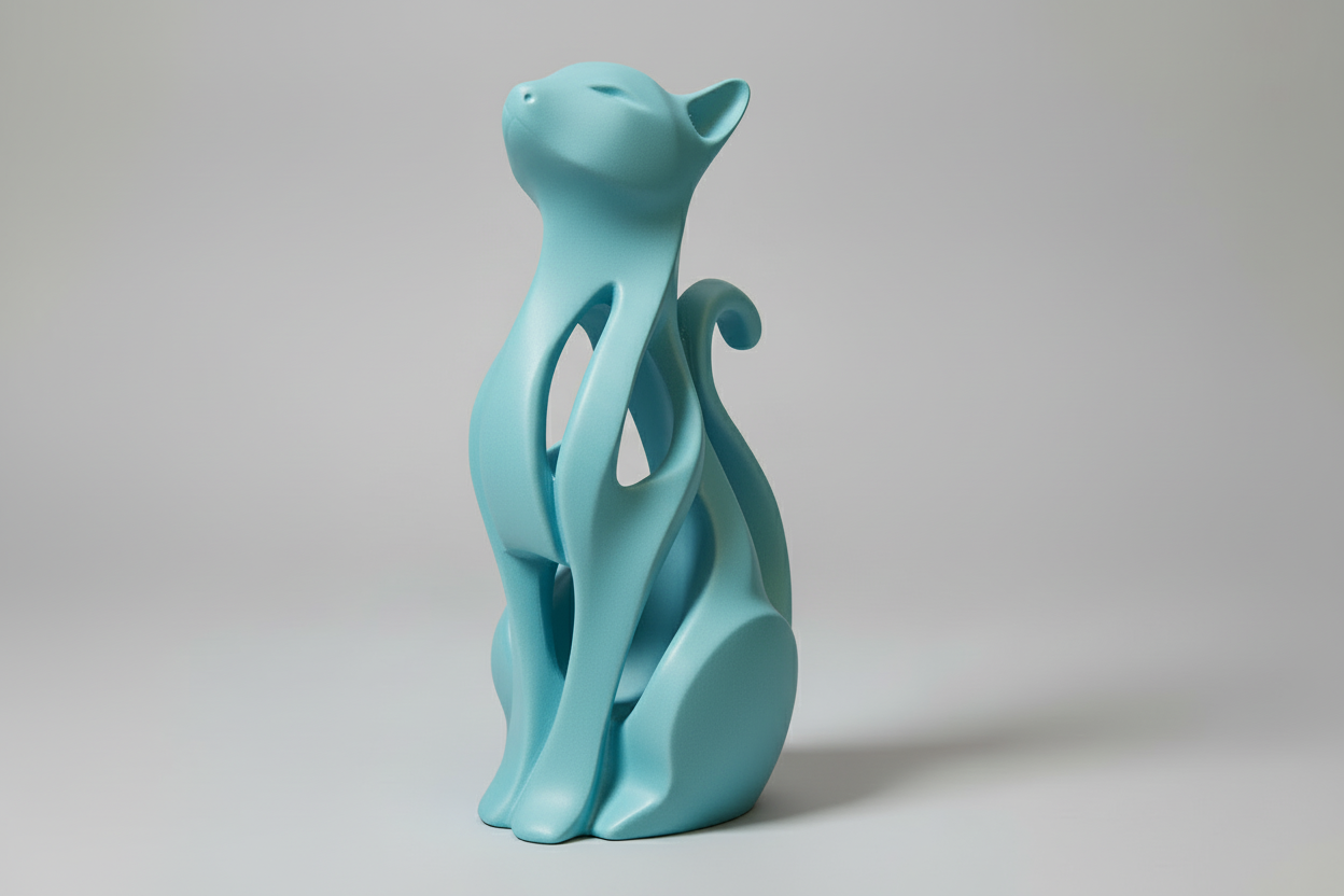 Statuetta Gatto Scultoreo Minimal