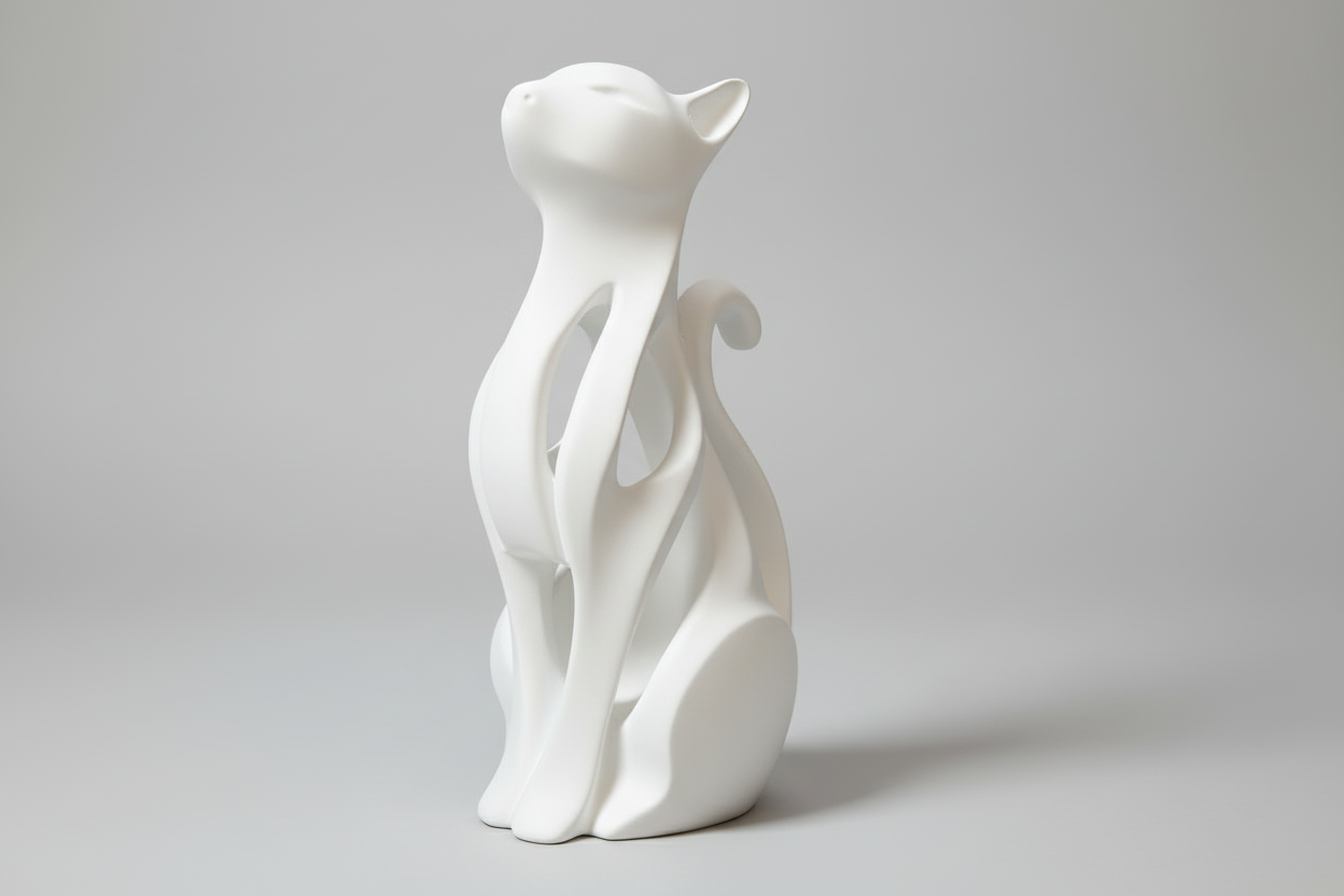 Statuetta Gatto Scultoreo Minimal